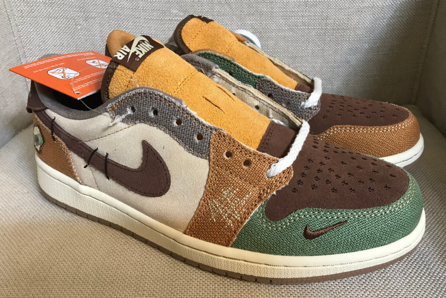 air jordan 1 lowflax and oil green